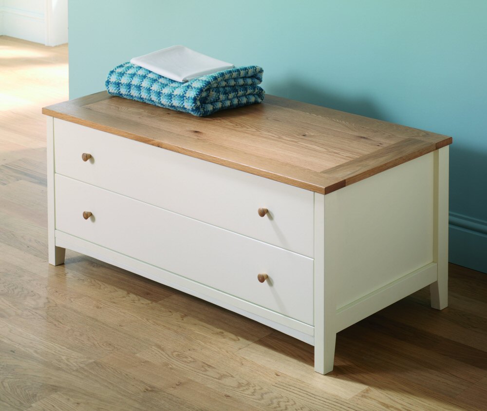 Alaska Painted Oak Chest Of Drawers 2 Drawer - Click Image to Close